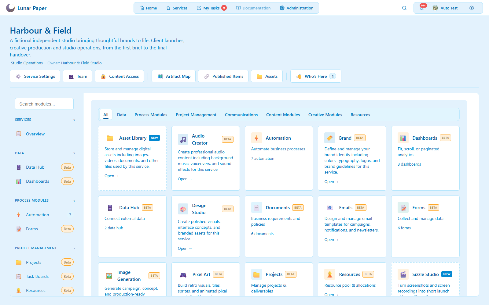 Application themes: Ocean theme.